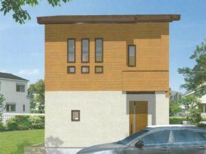 外観パース玄関側