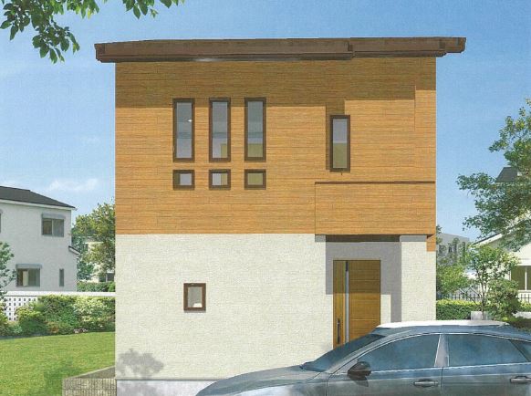 外観パース玄関側